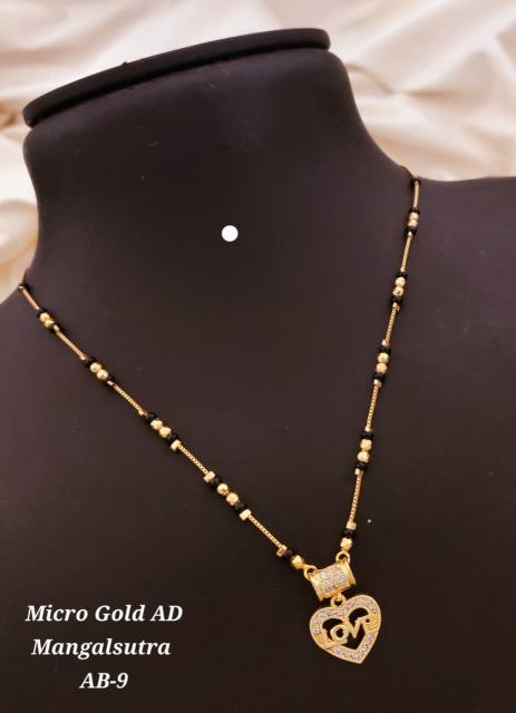 Micro gold ad manglsutra ab 9 Surat artificial bridal jewellery